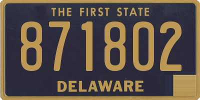 DE license plate 871802