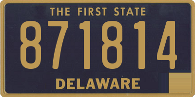 DE license plate 871814