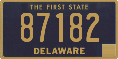 DE license plate 87182