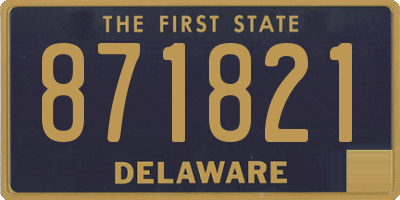 DE license plate 871821