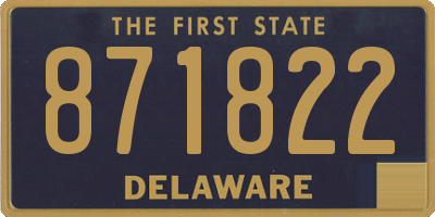 DE license plate 871822