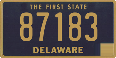 DE license plate 87183