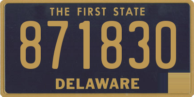 DE license plate 871830