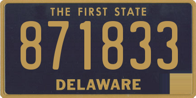 DE license plate 871833