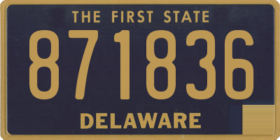 DE license plate 871836