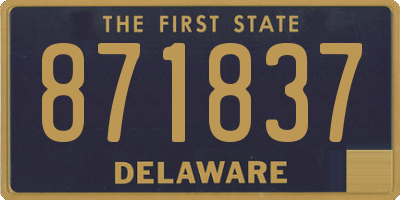DE license plate 871837