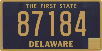 DE license plate 87184