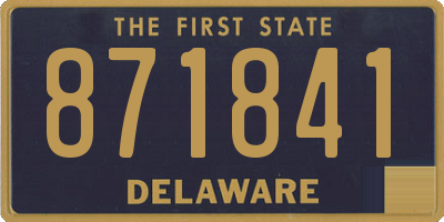 DE license plate 871841