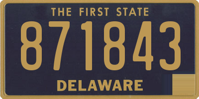 DE license plate 871843