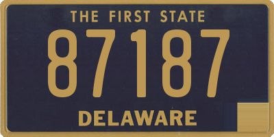 DE license plate 87187