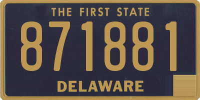 DE license plate 871881