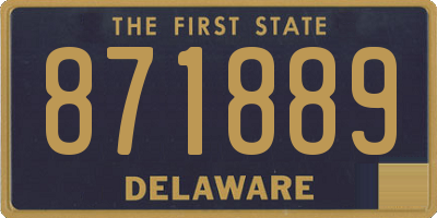 DE license plate 871889