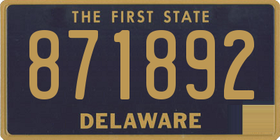 DE license plate 871892