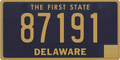 DE license plate 87191