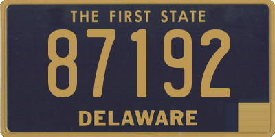 DE license plate 87192
