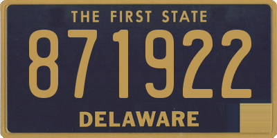 DE license plate 871922
