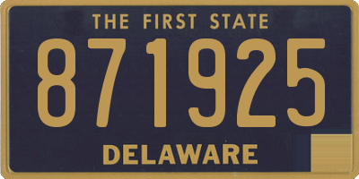 DE license plate 871925