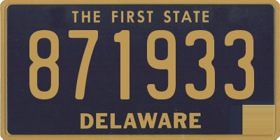 DE license plate 871933