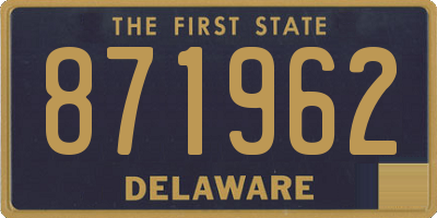 DE license plate 871962