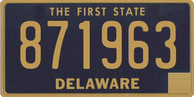DE license plate 871963
