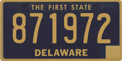 DE license plate 871972