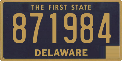 DE license plate 871984