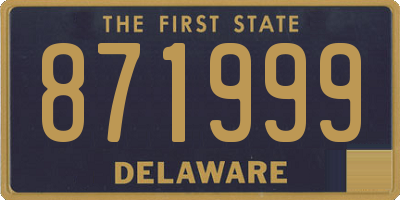 DE license plate 871999
