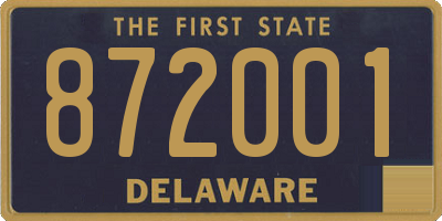 DE license plate 872001