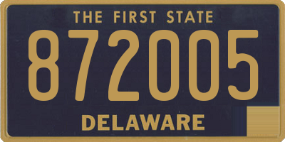 DE license plate 872005