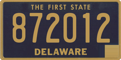 DE license plate 872012