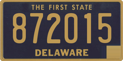 DE license plate 872015