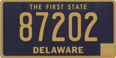 DE license plate 87202