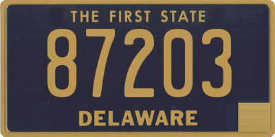 DE license plate 87203