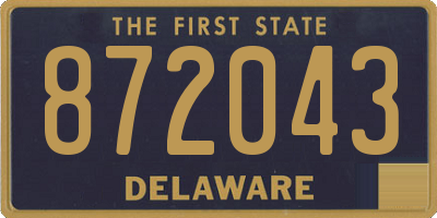 DE license plate 872043
