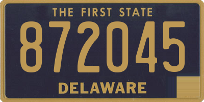 DE license plate 872045