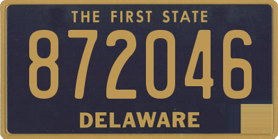 DE license plate 872046