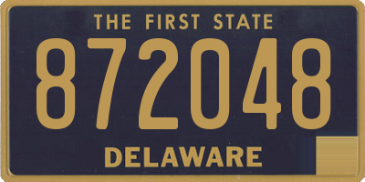 DE license plate 872048