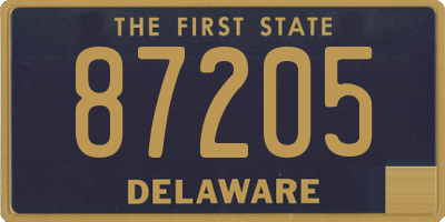 DE license plate 87205