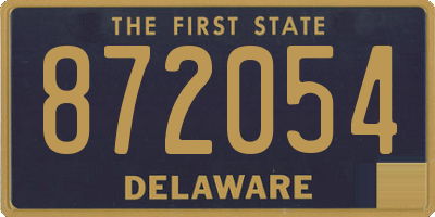 DE license plate 872054