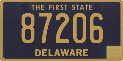 DE license plate 87206