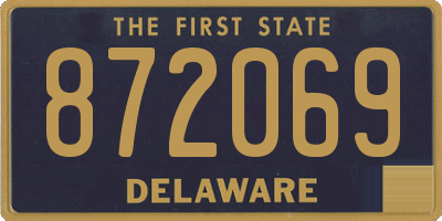 DE license plate 872069