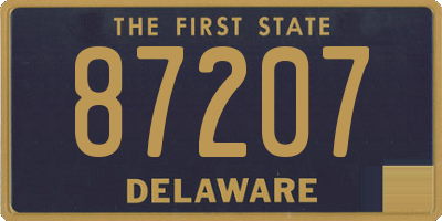 DE license plate 87207