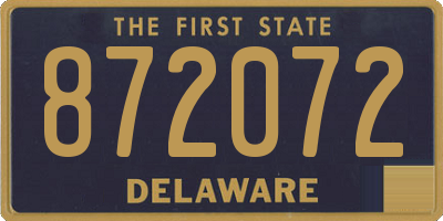 DE license plate 872072