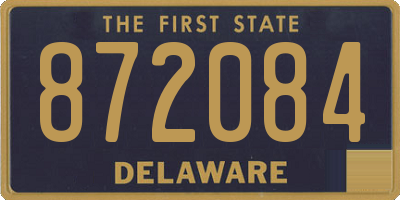DE license plate 872084