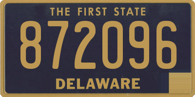 DE license plate 872096