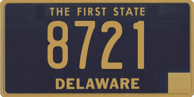DE license plate 8721