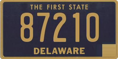 DE license plate 87210
