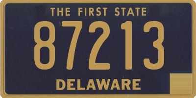 DE license plate 87213