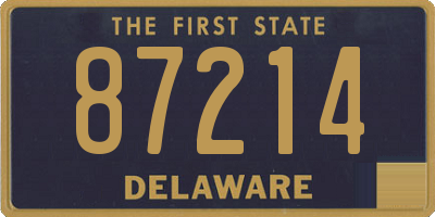 DE license plate 87214