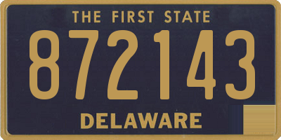 DE license plate 872143